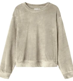 Juletøj|Bluser|Name It Bluse - Fløjlsvelour - NkfVeloa - Velvet - Cement