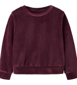 Bluser|Juletøj|Name It Bluse - Fløjlsvelour - Cropped - NmfVeloa - Burgundy