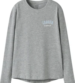 Pigetøj|Bluser|Name It Bluse - NkfVix - Grey Melange/Canada