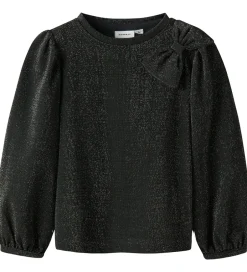 Juletøj|Bluser|Name It Bluse - NmfRoisin - Sort m. Glimmer