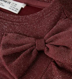 Juletøj|Bluser|Name It Bluse - NmfRoisin - Burgundy m. Glimmer