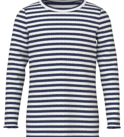 Bluser|Name It Bluse - NmfVemma - Cloud Dancer/Beacon Blue Stripe