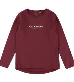 Juletøj|Bluser|Name It Bluse - NmfVix - Burgundy/Out And About