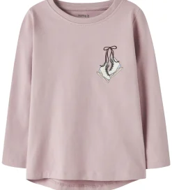 Pigetøj|Bluser|Name It Bluse - NmfVix - Keepsake Lilac/Ice Skates