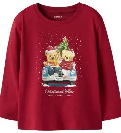 Juletøj|Name It Bluse - NmfVosmas - Jester Red/Xmas Bunny