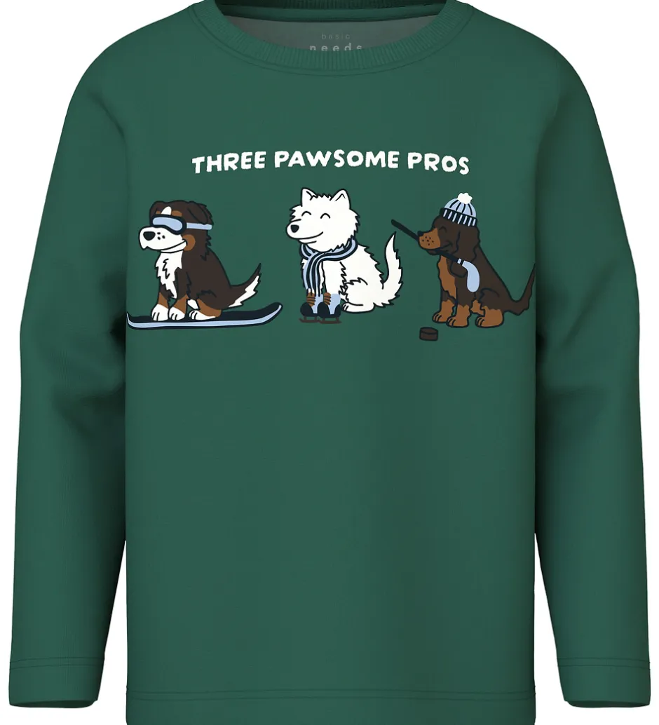Drengetøj|Bluser|Name It Bluse - NmmVux - Bistro Green/Ice Dogs