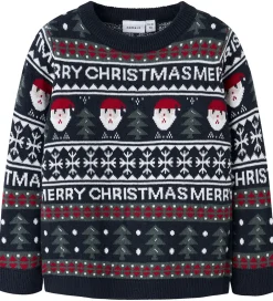 Sweatshirts|Name It Bluse - NmnRastokka - Strik - Dark Sapphire