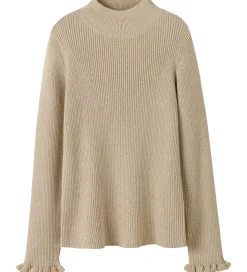 Juletøj|Name It Bluse - Rib - Glitter - NkfRiaglitter - Cement