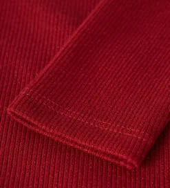 Juletøj|Name It Bluse - Rib - NmfSiclo - Glitter - Jester Red