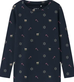 Juletøj|Name It Bluse - Rib - NmnRoko - Navy Blazer