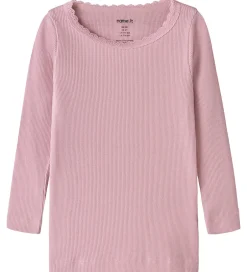 Pigetøj|Bluser|Name It Bluse - Rib - Noos - NmfKab - Fragrant Lilac