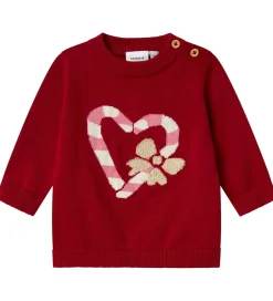 Juletøj|Name It Bluse - Strik - NbfReamo - Jester Red