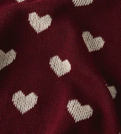 Juletøj|Name It Bluse - Strik - NmfOana - Burgundy/Peyote Heart