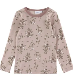 Uld|Name It Bluse - Uld - NmfWillow - Shadow Gray/Long flowers