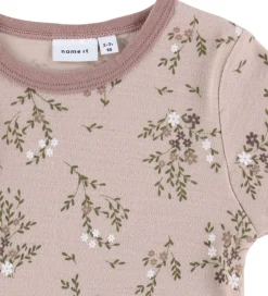 Uld|Name It Bluse - Uld - NmfWillow - Shadow Gray/Long flowers