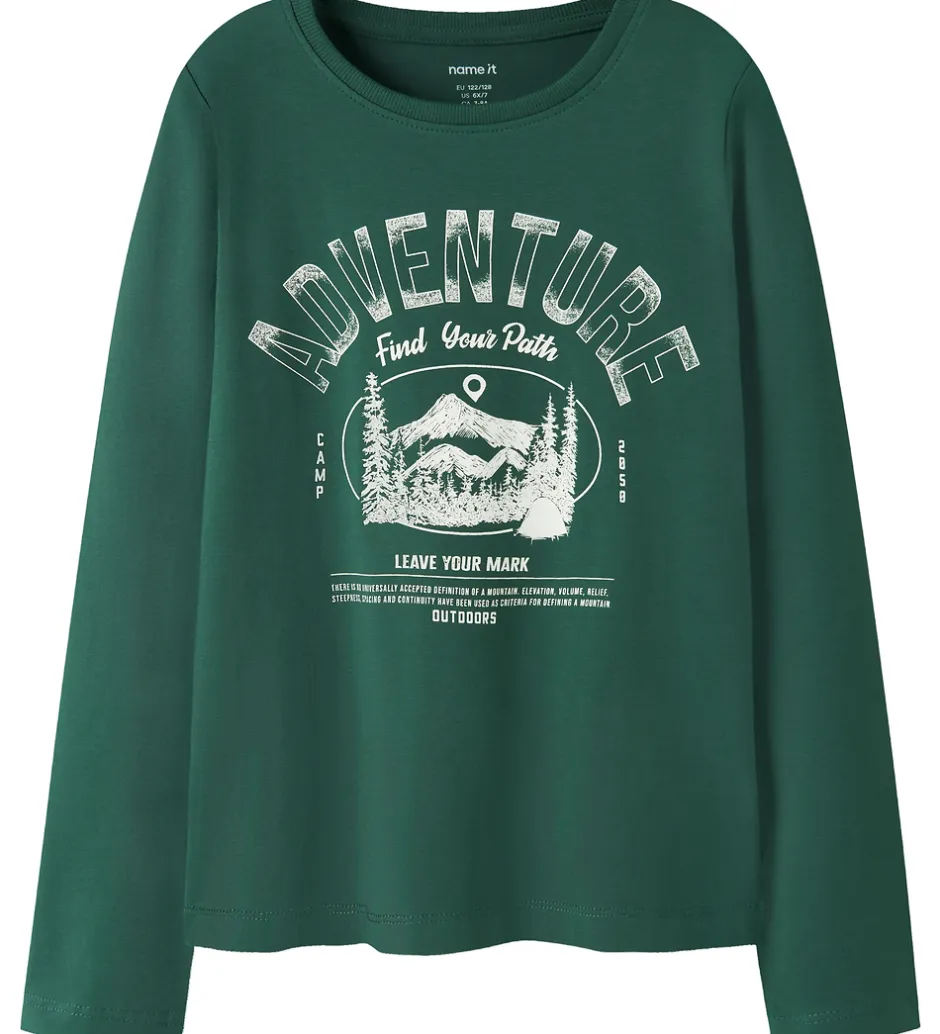 Drengetøj|Bluser|Name It Bluser - NkmVux - 2-Pak - Grey Melange/Bistro Green Adve