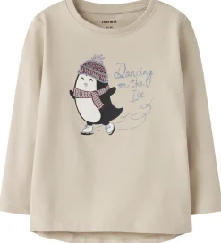 Pigetøj|Bluser|Name It Bluser - 2-Pak - NmfVix - Cloud Dancer/Cement Penguin