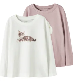 Bluser|Name It Bluser - 2-pak - NmfVotea - Cloud Dancer/Keepsake Lilac