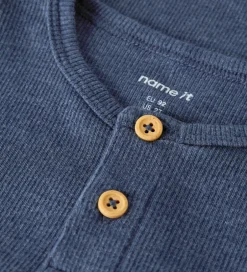 Bluser|Drengetøj|Name It Bluser - Rib - NbmKab - Vintage Indigo/Melange