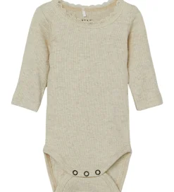 Bodyer|Pigetøj|Name It Body l/æ - 2-pak - Rib - Noos - NbmKab - Peyote Melange/