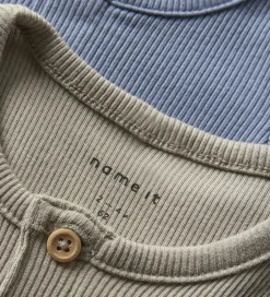 Bodyer|Drengetøj|Name It Body l/æ - 2-pak - Rib - Noos - NbmKab - Troposphere/PUR