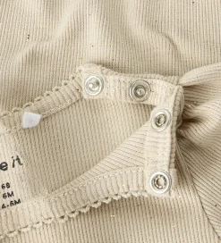 Juletøj|Bodyer|Name It Body l/æ - Rib - NbfRosally - Cement m. Glimmer