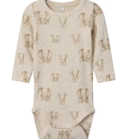 Unisex-Tøj|Pigetøj|Name It Body l/æ - Rib - NbnDam - Peyote Melange