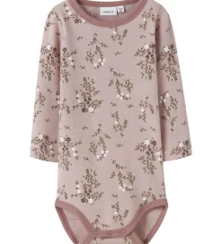 Uld|Bodyer|Name It Body l/æ - Uld - NbfWillow - Shadow Gray/Long Flower