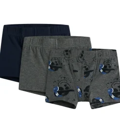 Undertøj|Name It Boxershorts - Noos - NmmTights - 3-Pak - Mørkegråmeleret