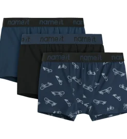 Undertøj|Name It Boxershorts - Noos - NkmBoxer - 3-pak - Titan/Sort