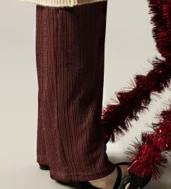 Juletøj|Bukser Og Jeans|Name It Bukser - NmfRisilk - Burgundy m. Glimmer