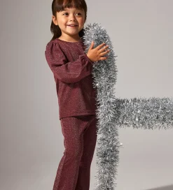 Bukser Og Jeans|Name It Bukser - NmfRoisin - Bootcut - Burgundy m. Glimmer