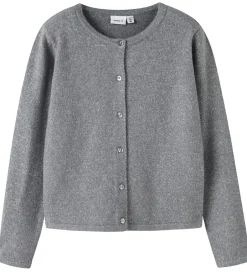 Cardigans|Striktrøjer|Name It Cardigan - Noos - Strik - NkfSaluna - Gråmeleret