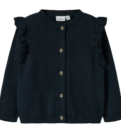 Cardigans|Striktrøjer|Name It Cardigan - Noos - Strik - NmfAbinne - Blå m. Glitter