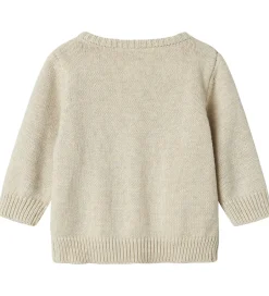Striktrøjer|Name It Cardigan - Strik - NbfLinie - Peyote Melange m. Print