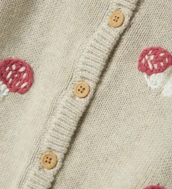 Striktrøjer|Name It Cardigan - Strik - NbfLinie - Peyote Melange m. Print