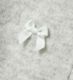 Striktrøjer|Name It Cardigan - Strik - NkfKarin - Lysegråmeleret/Sløjfer