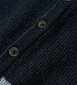 Drengetøj|Cardigans|Name It Cardigan - Strik - Viskoseblanding - NbmSand - Navy Blaz
