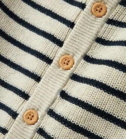 Striktrøjer|Name It Cardigan - Strik - NbmMast - Peyote Melange m. Striber
