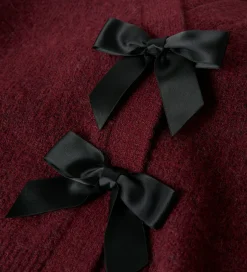 Cardigans|Name It Cardigan - Strik - NkfRina - Burgundy/BLACK BOW