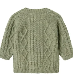 Cardigans|Striktrøjer|Name It Cardigan - Uld - Strik - NbmWrilla - Dried Sage