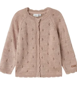 Cardigans|Striktrøjer|Name It Cardigan - Uld - Strik - NmfWrilla - Shadow Gray