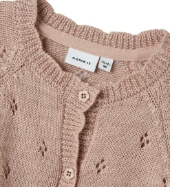 Cardigans|Striktrøjer|Name It Cardigan - Uld - Strik - NmfWrilla - Shadow Gray