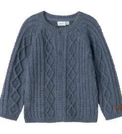 Cardigans|Striktrøjer|Name It Cardigan - Uld - Strik - NmmWrilla - Folkstone Gray