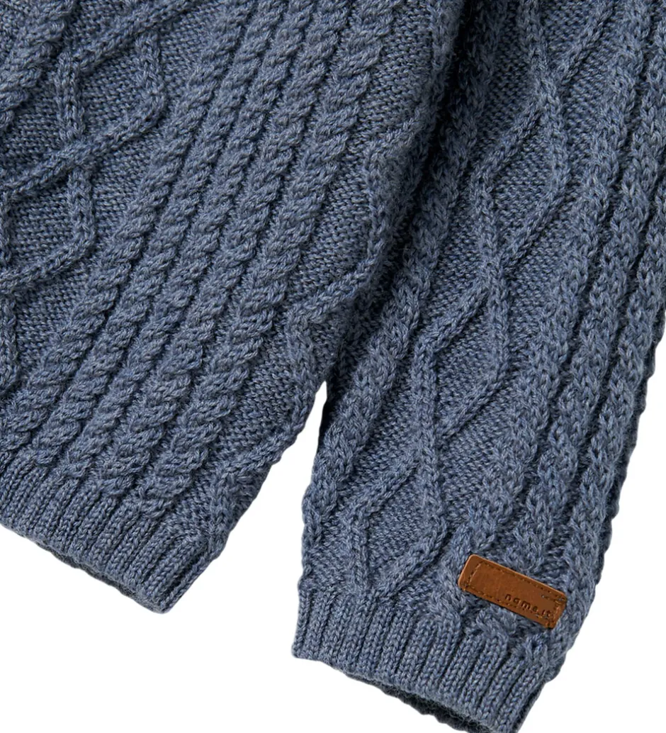 Cardigans|Striktrøjer|Name It Cardigan - Uld - Strik - NmmWrilla - Folkstone Gray