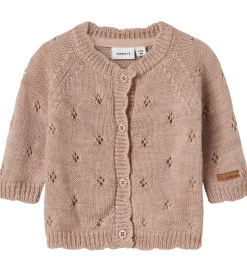 Cardigans|Striktrøjer|Name It Cardigan - Uld - Strik - NbfWrilla - Shadow Gray