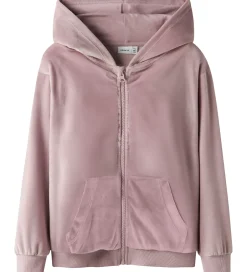 Pigetøj|Cardigans|Name It Cardigan - Velour - NkfSelour - Keepsake Lilac
