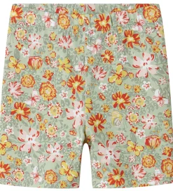 Shorts Og Knickers|Name It Cykelshorts - NmfVayo - Aqua Gray m. Blomster