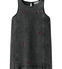 Kjoler|Name It Denimkjole - NmfBrynn - Medium Grey Denim/Flower