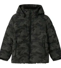 Overgangsjakker|Dunjakker Og Dynejakker|Name It Dynejakke - NkmMeter - Sort m. Refleksprint